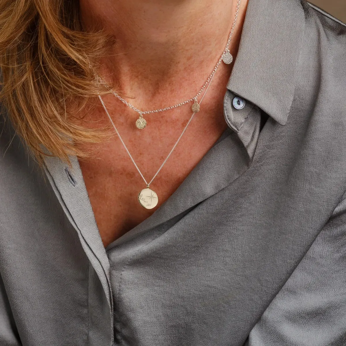 Silver|Gold Las mo shlí diamond pendant