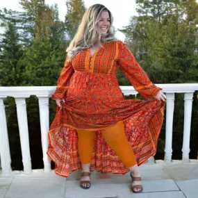 Stay Cool Capri Strumpfhosen - Papaya