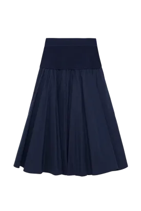 Stella Pleated Skirt in Midnight