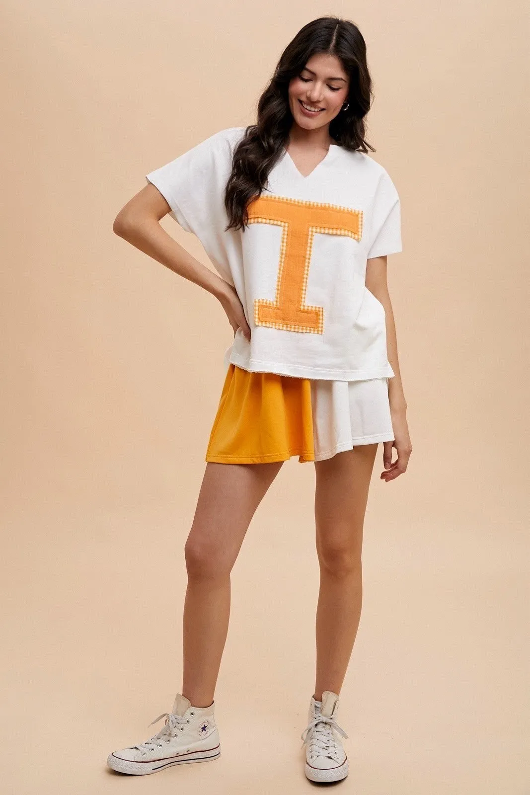 Tennessee Colorblock Flare Shorts