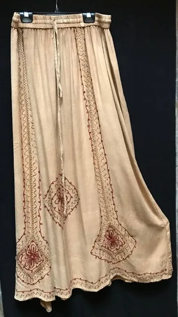 TIENDA HO 1815 EMBROIDERED RAYON SKIRT